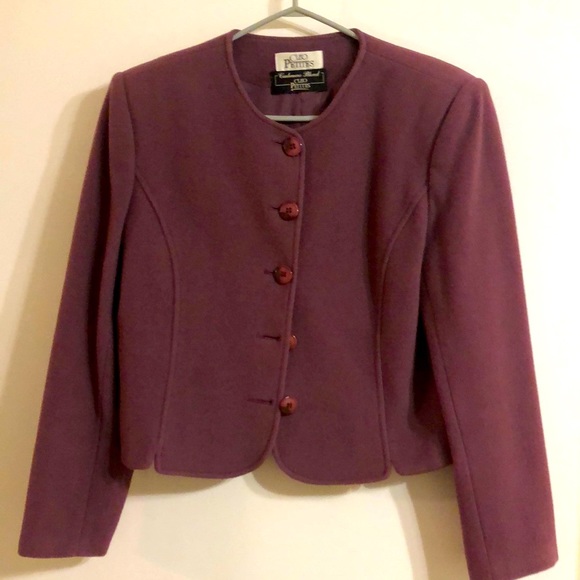 Size 8 Cashmere Blend Short Waisted Jacket - Picture 1 of 4